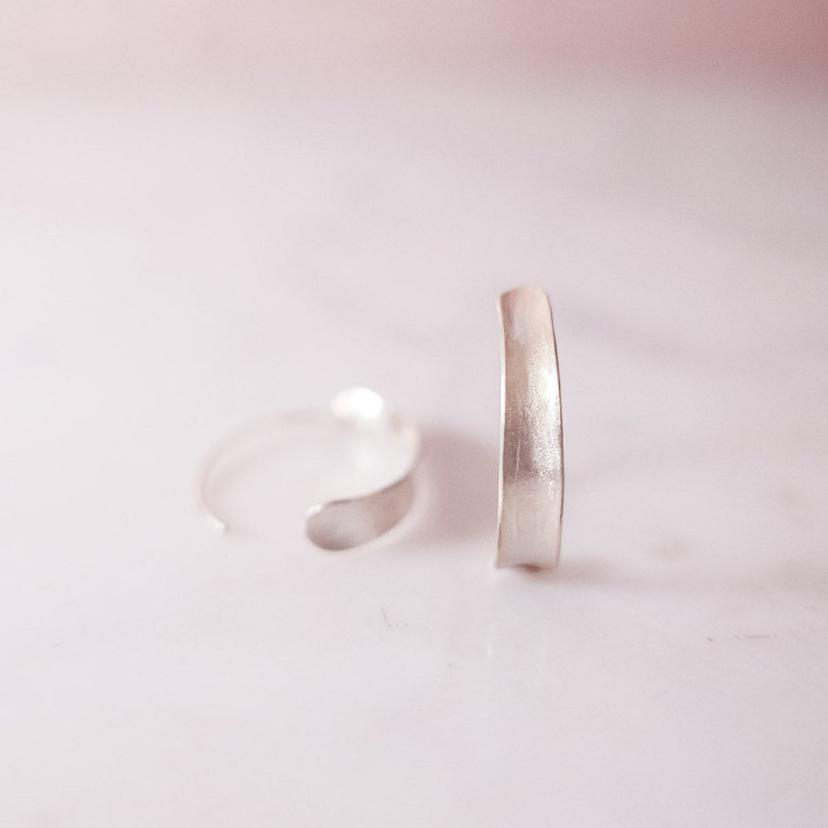 Flow Silver Hoop Earrings - Anemis